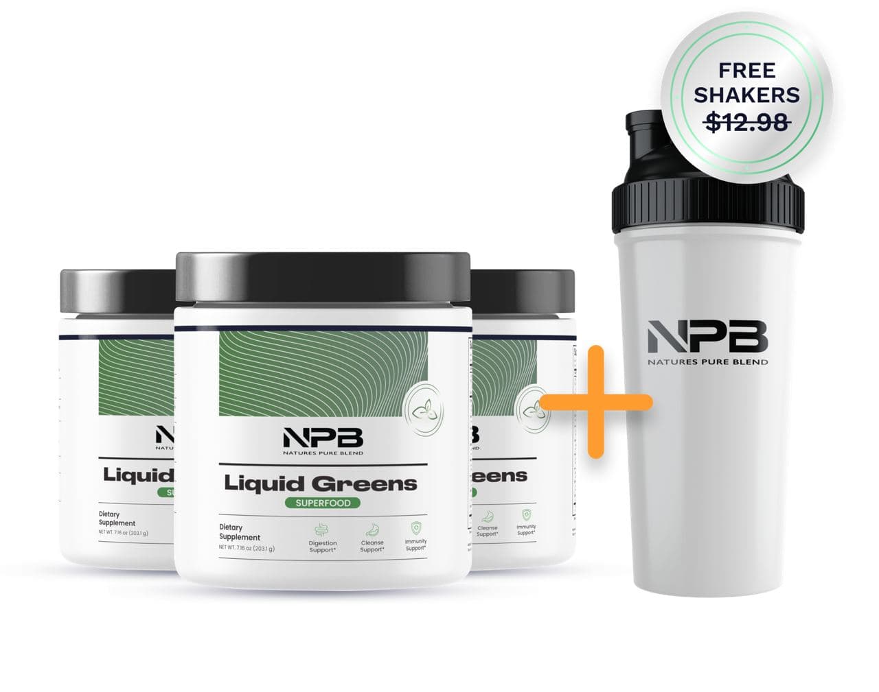 liquid greens 3 tubs plus free shaker